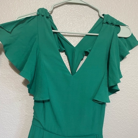 a love a Green Pant Romber Ruffle Straps Pockets NWT​​​ - Picture 5 of 10